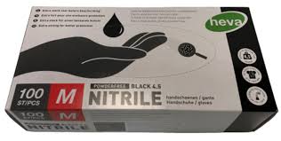Gants Nitrile Noir 4,5gr 100 pces/M